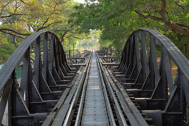 Bridge over the River Kwai Located in Kanchanaburi Province, Thailand,