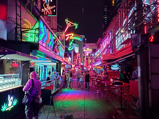 "Cowboy Street" is a famous and nightlife area. Located in the heart of Bangkok.